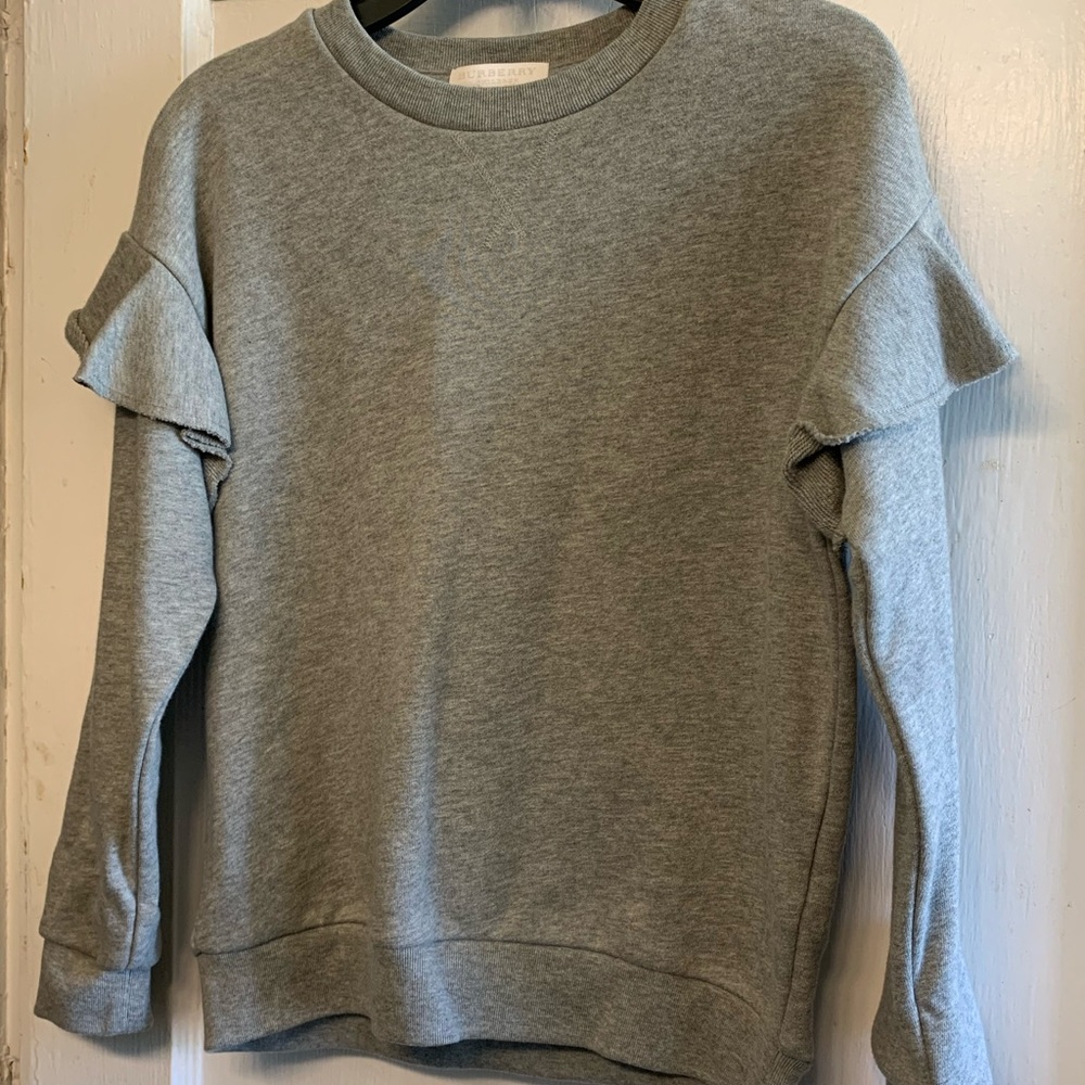 New Burberry Children's Sweatshirt, Gray, 10Y